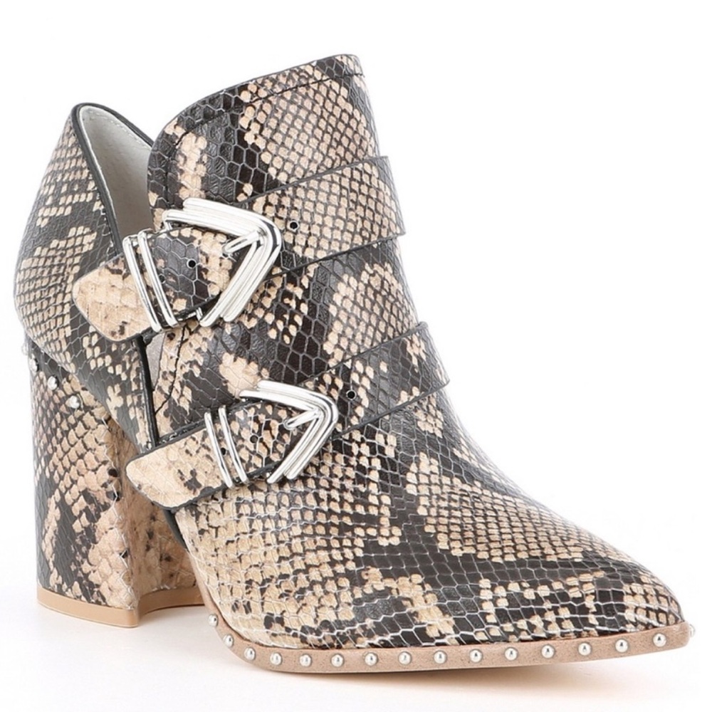 Gianni Bini Decie Snake Studded Western Booties